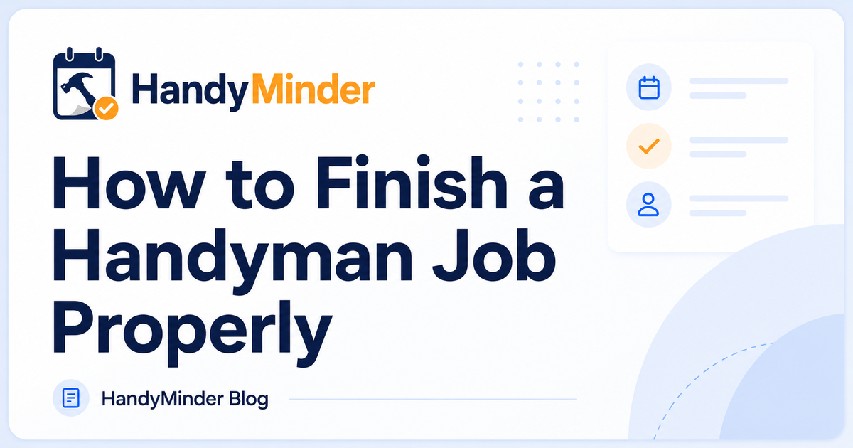 How to Finish a Handyman Job Properly Before You Leave