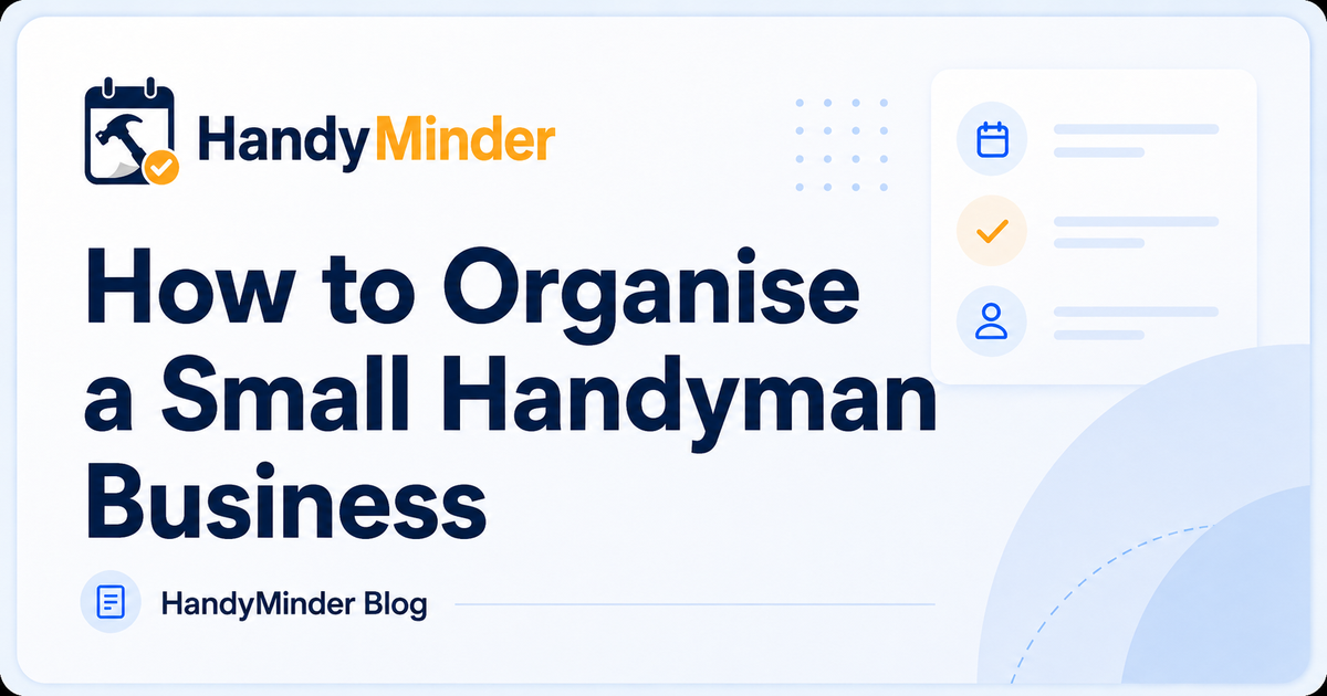 How to Organise a Small Handyman Business